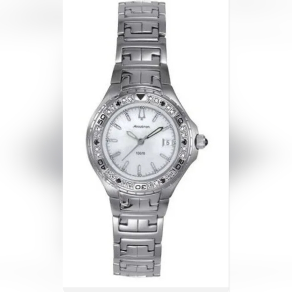 Accutron Bulova Women's Val d'Isere Diamond Watch 26R03 Msrp $875 - Picture 2 of 2